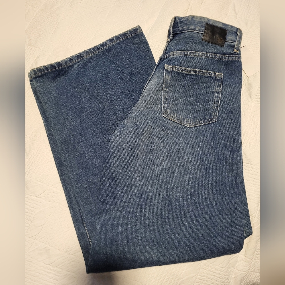 NWT AG Adriano Goldschmied Jeans DEVEN High-rise Ultra Wide Leg 27R